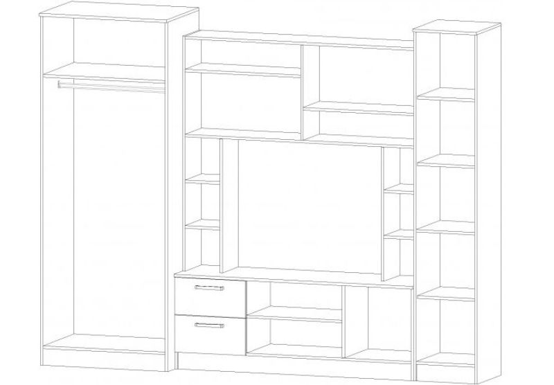 АВРОРА Гостиная (Венге/Анкор светлый) | увеличить фото 2 АВРОРА Гостиная (Венге/Анкор светлый) | фото 2