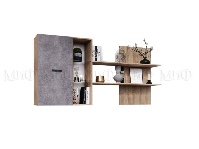 Нэнси New Шкаф навесной с полкой (ЛДСП) Бетон светлый/Сонома | увеличить фото 1 Нэнси New Шкаф навесной с полкой (ЛДСП) Бетон светлый/Сонома | фото 1