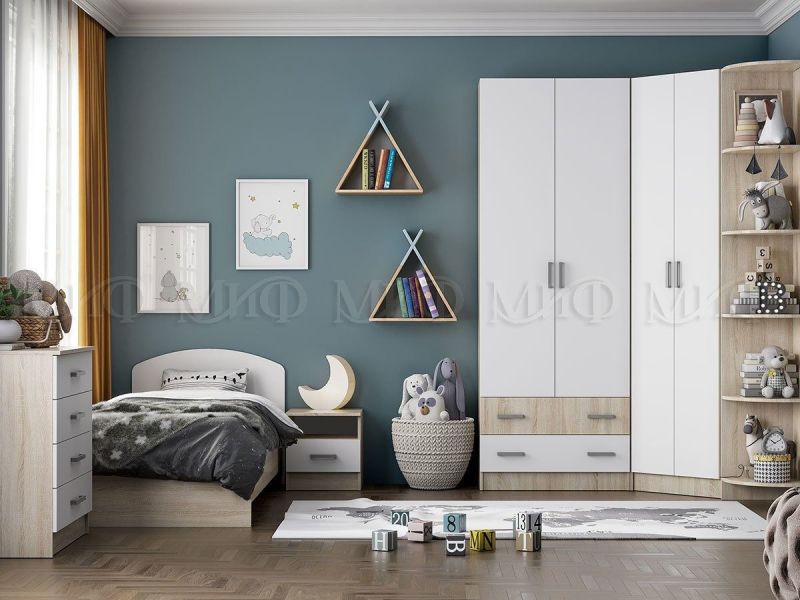 МАРТИНА Шкаф (Белый глянец/дуб сонома) | увеличить фото 3 МАРТИНА Шкаф (Белый глянец/дуб сонома) | фото 3