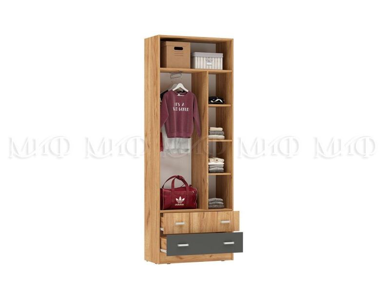 МАРТИНА Шкаф (Графит/Дуб крафт) | увеличить фото 2 МАРТИНА Шкаф (Графит/Дуб крафт) | фото 2