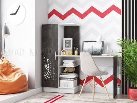 ВЕГА NEW Позитив Стол компьютерный №1 с фотопечатью (Бетон темный/белый) | подробнее ВЕГА NEW Позитив Стол компьютерный №1 с фотопечатью (Бетон темный/белый) | фото