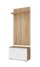 ИТАЛИЯ Прихожая Вешалка В-800/Обувница О-800 Дуб сонома/Белый глянец | перейти к мини фото 1 ИТАЛИЯ Прихожая Вешалка В-800/Обувница О-800 Дуб сонома/Белый глянец | мини фото 1